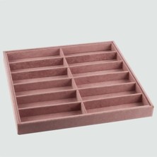 Yerli Büyük Süet Pembe Gözlük Standı 36-38CM