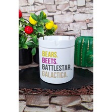 Bears Beetes Battlestar Galactica The Office Baskılı Seramik Kapaklı Kokusuz Küllük