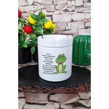 Kafam Kaldırmıyo- Eğlenceli Komik Hediyelik Baskılı Seramik Kapaklı Kokusuz Küllük