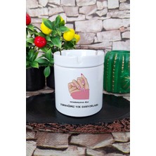 Tırmalamıyoruz Diye Tırnağımız Yok Sanıyorlar Hediyelik Baskılı Seramik Kapaklı Kokusuz Küllük