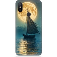 Xiaomi Redmi Note 5 Pro Uyumlu Dolunayla Sessiz Gidiş  Desenli Silikon Kılıf