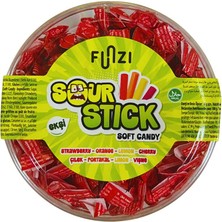 Funzi Ekşi Çubuk Yumiyum Mevye Aromalı Şeker Çilek Aromalı 120 Adet