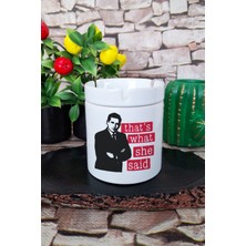 That's What She Said No:4 Red Michael Scott The Office Baskılı Seramik Kapaklı Kokusuz Küllük