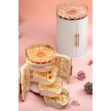 Beyaz Çekmeceli Takı Düzenleyici, Kapaklı Aksesuar Organizatörü