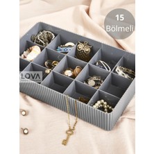 15 Bölmeli Çok Amaçlı Düzenleyici Set, Gri, Pratik ve Şık Tasarım