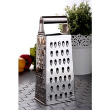 4 Taraflı  Keskin Büyük Boy Paslanmaz Çelik Rende Metal Saplı Rende