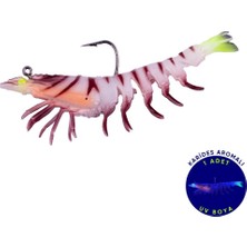 Silikon Karides Yem - 7g 75mm - Fishack Krillax - UV Boyalı - Ghost Shrimp