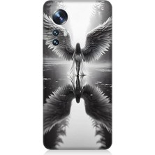 Xiaomi Mi 12 Uyumlu Işıkta Kanatlanan Melek  Desenli Silikon Kılıf
