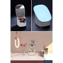 Aynalı Kanguru Kozmetik Organizer, Beyaz, Şık ve Pratik Düzenleme Çözümü