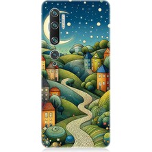 Xiaomi Mi Note 10 Uyumlu Yıldızlı Tepede Masal  Desenli Silikon Kılıf