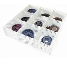 Ayarlanabilir Şeffaf Çekmece Düzenleyici, Takı, Toka ve Çorap Organizatörü