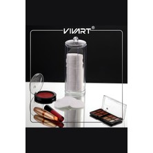 Beyaz Kapaklı Disk Pamukluk Organizeri Makyaj Pamuk Kutusu, Şık ve Kullanışlı Tasarım