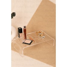 Turuncu Pleksi Yükseltici Raf 30X20CM Yükseklik 8cm, Şık ve Dayanıklı Tasarım