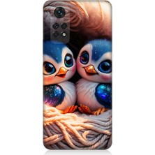 Xiaomi Redmi Note 11 Uyumlu Yuvalarında Sevimli Penguenler  Desenli Silikon Kılıf