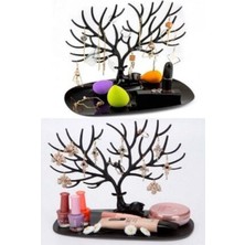 Şık Siyah Geyik Tasarımlı Takı ve Mücevher Standı, Modern Dekorasyon Aracı