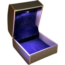 Işıklı Deri Yüzük Kutusu, Çok Renkli, Şık ve Modern Tasarım