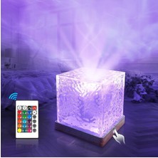 16 Renkli Kristal Kuzey Işıkları Projektörlü Gece Lambası, Büyüleyici Atmosfer Yaratır