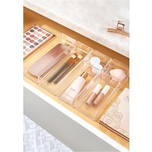 Turuncu 6'lı Takı ve Makyaj Organizer Seti, Şık ve Düzenli Kullanım Sağlar.