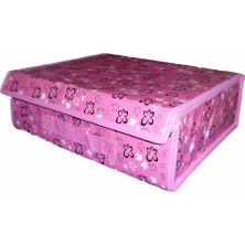 Çekmeceli 20 Bölmeli Organizer, Pembe Çiçek Desenli Düzenleyici, Pratik ve Şık Tasarım