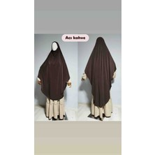 Tam Boy Sandy Sufle Khimar Hijab Eşarp Acı Kahverengi