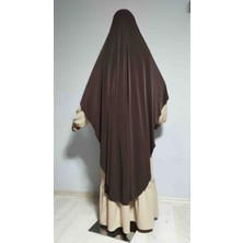 Tam Boy Sandy Sufle Khimar Hijab Eşarp Acı Kahverengi