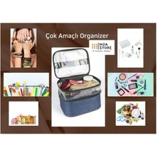 Şeffaf Iki Bölmeli Seyahat Makyaj Çantası, Kadınlar Için Şık ve Kullanışlı Model