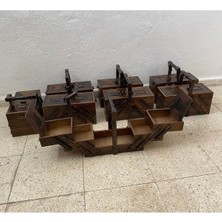 3 Katlı Büyük Boy Dikiş ve Aksesuar Kutusu, 5 Gözlü, Temiz ve Şık Tasarım