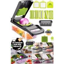 16 Fonksiyonlu Sebze Doğrayıcı ve Dilimleyici Patates, Soğan, Havuç, Peynir ve Meyve Kesme