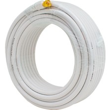 Ayt Mag F Konnektörlü 20 Metre Hazır Gold Kablo Lnb Uydu Arası Jack Soketleri Takılı Hazır Uydu Anten Kablosu