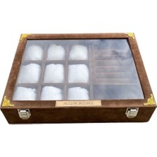 Kişiye Özel Saat ve Takı Organizeri, Alkantara Kahve, Şık ve Pratik Tasarım