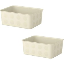 Bej Çekmece Içi Düzenleyici Kutu Seti 20X25X10 Cm, Makyaj ve Takı Organizer, 2'li