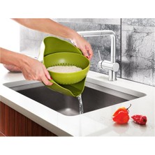 360 Derece Dönebilir Pratik Hazneli Süzgeç