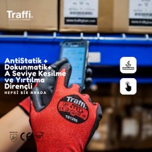 TG1290 Dokunmatik Antistatik A Seviye Kesilme Yırtılma Dirençli Çok Amaçlı İş Eldiveni