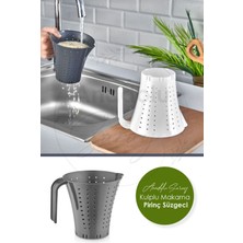 Pratik Kulplu Makarna ve Pirinç Süzgeci | Sürahi Pirinç ve Makarna Süzgeci - 1 Adet