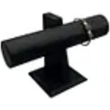 Lacivert Deri ve Kumaş Malzemeli Şık Tekli T Model Bilezik Sergileme Kutusu