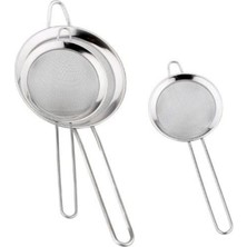 Metal 3 Lü Süzgeç Seti-Paslanmaz Tel Süzgeç - Çay Süzgeci (5,5 Cm- 7 Cm- 8,5 Cm) Pratik Süzgeç
