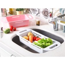 Boyutu Ayarlanabilir Pratik Mevye Süzgeci Sürgülü Lavabo Süzgeci