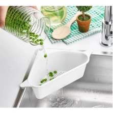 Vantuzlu Süzgeçli Lavabo Içi Meyve Sebze Pirinç Yıkama Süzgeci Çöp Süzgeci Düzenleyici- Antrasit