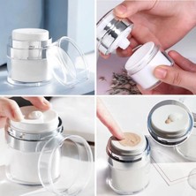 50ML Doldurulabilir Pompalı Vakumlu Krem Şişesi Çok Renkli