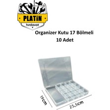 Şeffaf Çok Bölmeli Takı ve Boncuk Organizer Kutusu, 10'lu Set