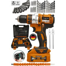 Çift Akülü Matkap 36V 5AH Metal Şanzıman, Çelik Mandren, Vidalama ve Delme Araçları