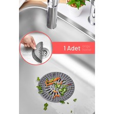 Yuvarlak Süzgeç Lavabo Süzgeci Kaymaz Vantuzlu Banyo Süzgeci