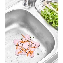 2 Adet Vantuzlu Silikon Kaymaz Yıldız Lavabo Süzgeci