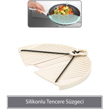 Silikonlu Tencere Süzgeci - Latte