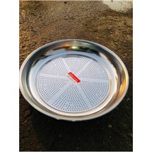 Üzüm Çelik Paslanmaz Ilistir Krom Süzek Süzgeç Paslanmaz Çelik Kevgir Süzgeç Salça Elek No:6 38 cm