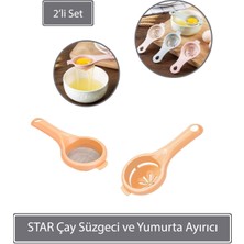 Star Çay Süzgeci ve Yumurta Ayırıcı - Somon
