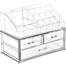 Beyaz Ikili Makyaj Organizeri, Şık ve Pratik Depolama Çözümü