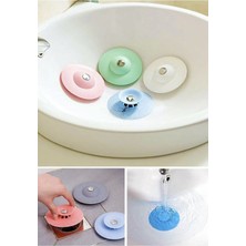 3 Adet Lavabo Tıpası ve Süzgeç Silikon Lavabo Süzgeci Tıkanma Önleyici
