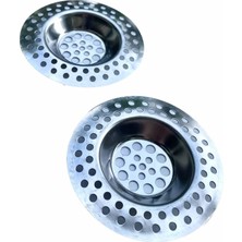 Paslanmaz Lavabo Gider Süzgeci ve Lavabo Filtresi 2 Adet
