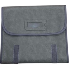 Gri Renk Deri Kumaş Seyahat ve Sergileme Çantası, 25 Cm, 64 cm Boyutlu